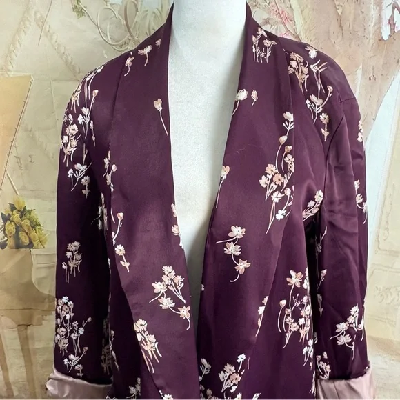 Anthropologie Ett:twa Women's Floral Blazer - Purple - Picture 3 of 10